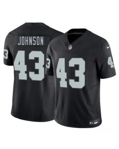 Youth Las Vegas Raiders #43 Dalton Johnson Black 2026 NFL Draft Vapor F.U.S.E. Limited Jersey (Black)