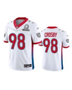 Youth Las Vegas Raiders #98 Maxx Crosby 2022 White Pro Bowl Stitched Jersey