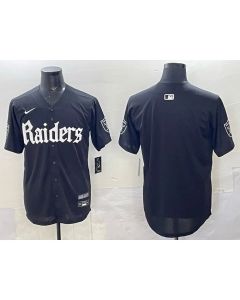 Youth Las Vegas Raiders Black "Gothic Sin City Shadows Edition" Vapor Limited Stitched Baseball Jersey
