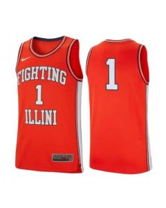 Youth llinois Fighting Illini #1 Orange Basketball Stitched Jersey