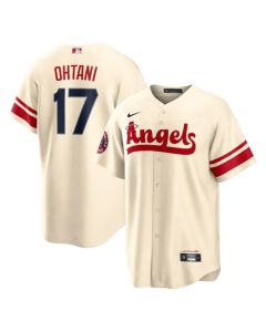 Youth Los Angeles Angels #17 Shohei Ohtani 2022 Cream City Connect Stitched Jersey