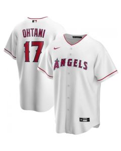 Youth Los Angeles Angels #17 Shohei Ohtani White Cool Base Stitched Jersey