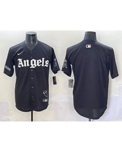 Youth Los Angeles Angels Black "Gothic Halo Edition" Vapor Limited Stitched Baseball Jersey