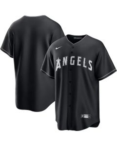 Youth Los Angeles Angels Black Lights Out Replica Jersey