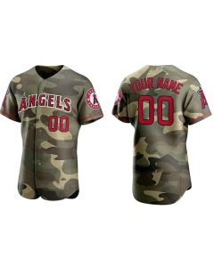 Youth Los Angeles Angels Camo 2021 National Armed Forces Day Custom Jersey (Camo)