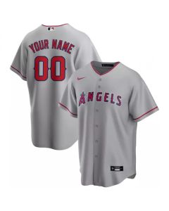 Youth Los Angeles Angels Grey Cool Base Stitched Custom Jersey