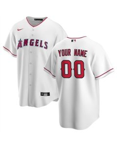 Youth Los Angeles Angels White Stitched Baseball Custom Jersey (White)