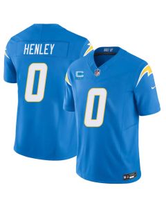 Youth Los Angeles Chargers #0 Daiyan Henley Blue 2026 2-Star C Patch Vapor F.U.S.E. Limited Jersey