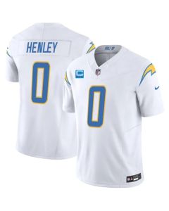 Youth Los Angeles Chargers #0 Daiyan Henley White 2026 2-Star C Patch Vapor F.U.S.E. Limited Jersey