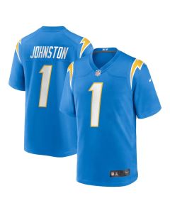 Youth Los Angeles Chargers #1 Quentin Johnston Powder Blue Game Player Jersey (Blue)