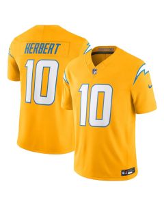 Youth Los Angeles Chargers #10 Justin Herbert Gold Alternate Charger Power Vapor F.U.S.E. Limited Jersey (Gold)