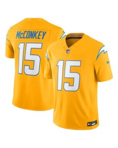 Youth Los Angeles Chargers #15 Ladd McConkey Gold Alternate Charger Power Vapor F.U.S.E. Limited Jersey (Gold)