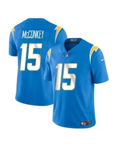 Youth Los Angeles Chargers #15 Ladd McConkey Light Blue 2024 Draft Vapor Limited Stitched Football Jersey