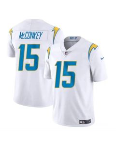 Youth Los Angeles Chargers #15 Ladd McConkey White 2024 Draft Vapor Limited Stitched Football Jersey