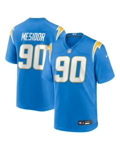 Youth Los Angeles Chargers #90 Akheem Mesidor Blue 2026 NFL Draft Game Jersey
