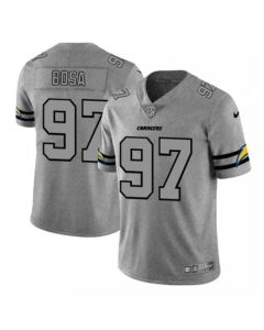 Youth Los Angeles Chargers #97 Joey Bosa 2019 Gray Gridiron Team Logo Stitched Jersey