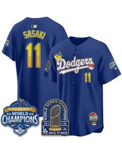 Youth Los Angeles Dodgers #11 Roki Sasaki Royal LAD x PKM 2026 Baseball Jersey (Royal)