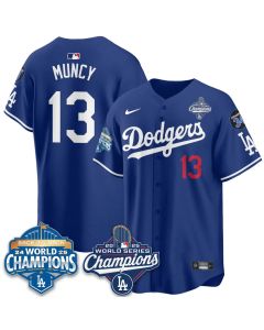 Youth Los Angeles Dodgers #13 Max Muncy Royal 2025 World Series Champions Jersey (Royal)