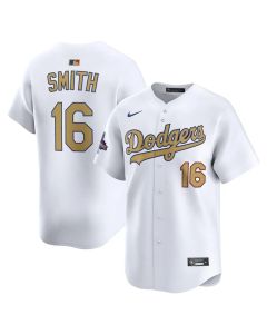 Youth Los Angeles Dodgers #16 Will Smith White 2025 Gold Collection Limited Jersey (White Gold)