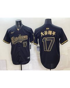 Youth Los Angeles Dodgers #17 Shohei Ohtani Black Stitched Baseball Jersey (Style 8)