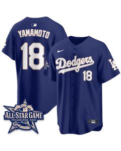 Youth Los Angeles Dodgers #18 Yoshinobu Yamamoto Royal 2026 MLB All-Star Jersey (Royal)