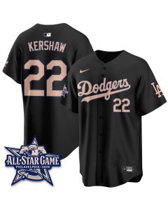Youth Los Angeles Dodgers #22 Clayton Kershaw Black 2026 MLB All-Star Jersey (Black)