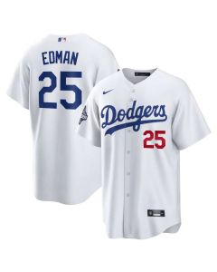 Youth Los Angeles Dodgers #25 Tommy Edman White 2025 World Series Champions Home Limited Jersey (White)