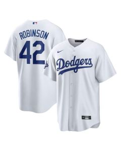 Youth Los Angeles Dodgers #42 Jackie Robinson White 2025 World Series Champions Home Replica Jersey (White)