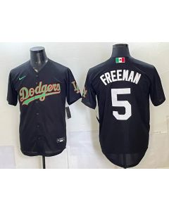 Youth Los Angeles Dodgers #5 Freddie Freeman Black Mexico Jersey (Style 5)