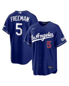 Youth Los Angeles Dodgers #5 Freddie Freeman Nike Royal Alternate Stadium Jersey (Royal)