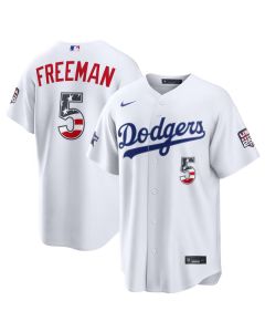 Youth Los Angeles Dodgers #5 Freddie Freeman White 2026 All-Star Edition Stars & Stripes Stadium Jersey (White)