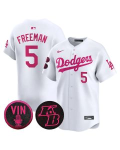 Youth Los Angeles Dodgers #5 Freddie Freeman White 2026 Mother's Day Vapor Premier Limited Stitched Baseball Jersey (White)