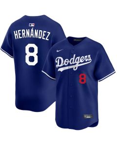 Youth Los Angeles Dodgers #8 Enrique Hernandez Royal Cool Base Jersey (Royal)