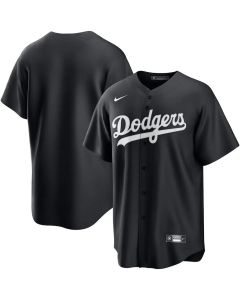 Youth Los Angeles Dodgers Black Lights Out Replica Jersey (Black)