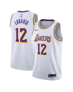 Youth Los Angeles Lakers #12 Jake LaRavia White Association Edition Swingman Jersey (White)