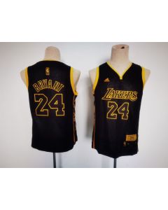 Youth Los Angeles Lakers #24 Kobe Bryant Black Stitched Basketball Jersey (Style 2)