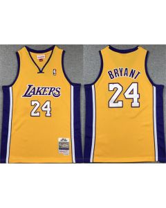 Youth Los Angeles Lakers #24 Kobe Bryant Yellow Stitched Basketball Jersey (Style 3)