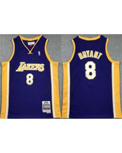Youth Los Angeles Lakers #8 Kobe Bryant Purple Stitched Basketball Jersey (Purple)