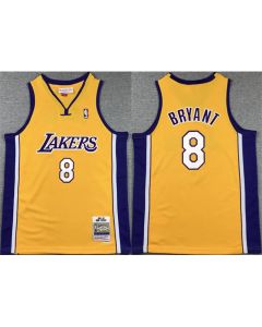 Youth Los Angeles Lakers #8 Kobe Bryant Yellow Stitched Basketball Jersey (Style 3)