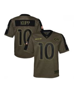 Youth Los Angeles Rams #10 Cooper Kupp 2021 Olive Salute To Service Limited Stitched Jersey