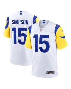 Youth Los Angeles Rams #15 Ty Simpson White 2026 NFL Draft Game Jersey