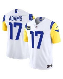 Youth Los Angeles Rams #17 Davante Adams White 2026 4-Star C Patch Vapor F.U.S.E. Limited Jersey