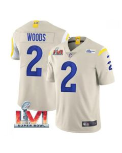 Youth Los Angeles Rams #2 Robert Woods Bone 2022 Super Bowl LVI Vapor Untouchable Limited Stitched Jersey