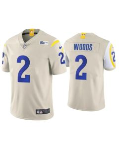 Youth Los Angeles Rams #2 Robert Woods Bone Vapor Untouchable Limited Stitched Jersey