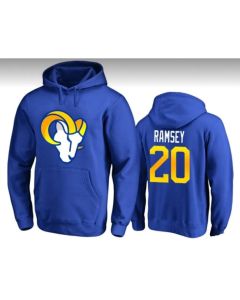Youth Los Angeles Rams #20 Jalen Ramsey Blue Pullover Hoodie