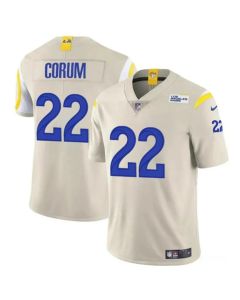 Youth Los Angeles Rams #22 Blake Corum Bone 2024 Draft Vapor Untouchable Stitched Football Jersey