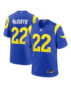 Youth Los Angeles Rams #22 Trent McDuffie Royal Team Game Player Jersey