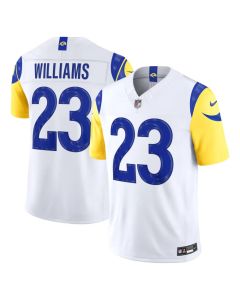 Youth Los Angeles Rams #23 Kyren Williams Nike White Vapor F.U.S.E. Sewn Down Limited Jersey (White)