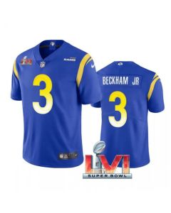 Youth Los Angeles Rams #3 Odell Beckham Jr. Royal 2022 Super Bowl LVI Vapor Untouchable Limited Stitched Jersey