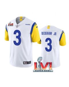 Youth Los Angeles Rams #3 Odell Beckham Jr. White 2022 Super Bowl LVI Vapor Untouchable Limited Stitched Jersey